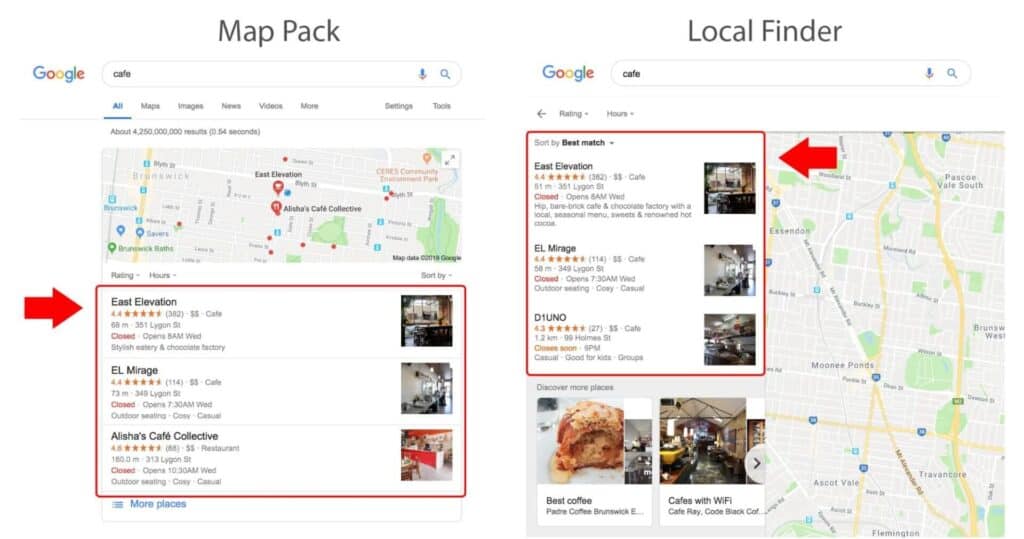 google map pack